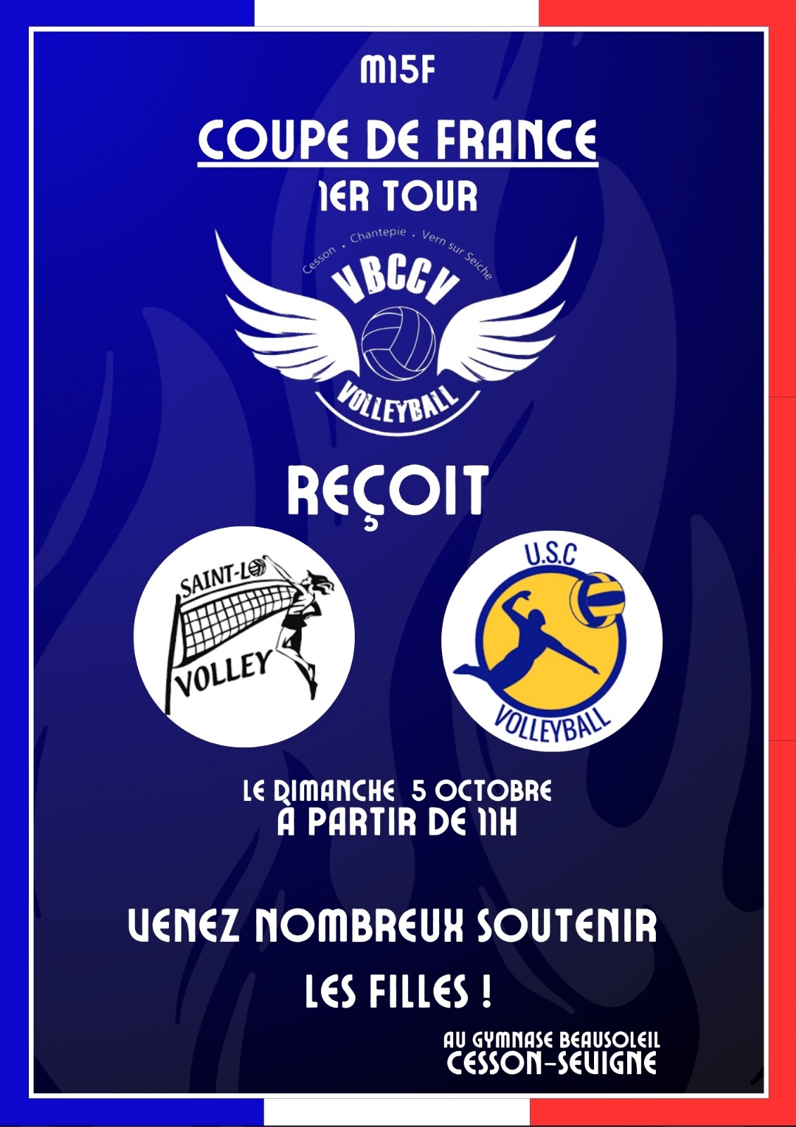 Coupe de France M15F – Passage au Second Tour